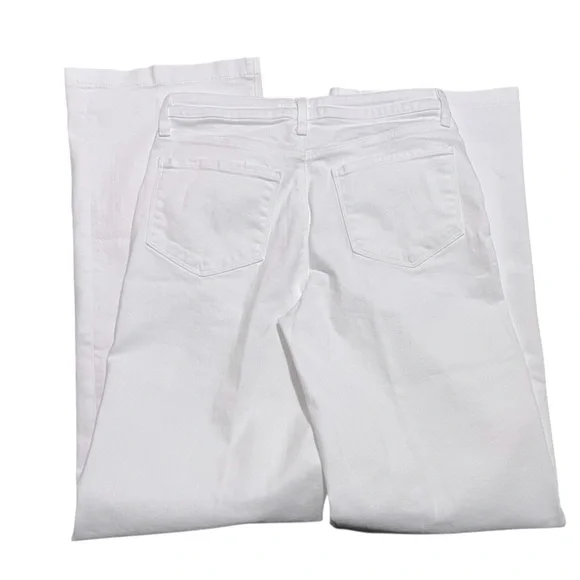 NEW L'Agence Women's Clayton Jeans Blanc White Wide Leg High Rise Cotton - Picture 10 of 14